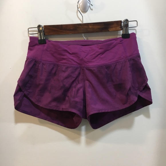 lululemon athletica Pants - Lululemon Speed Shorts in Spray Dye Dewberry